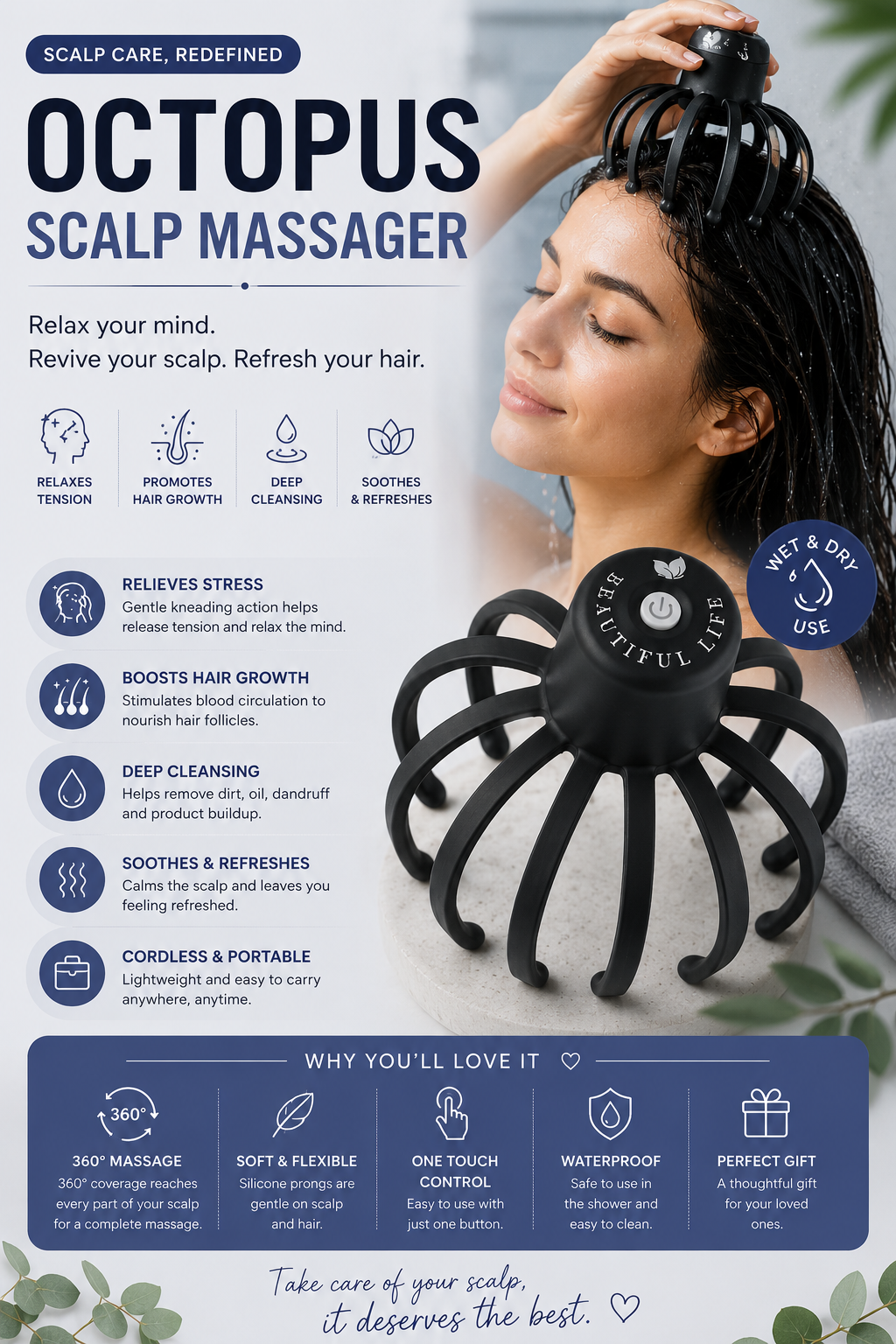 Octopus Electronic Head Massager