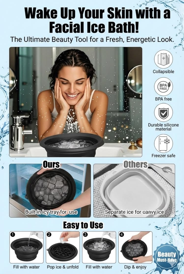 Face Bowl for Ice with Built in Ice Tray